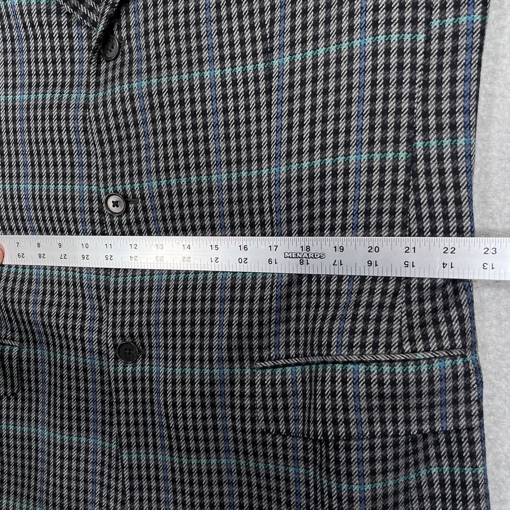Isaia Napoli Sport Coat Mens 48L US 58L EU Plaid Surgeon Cuff Sirio G. Blazer - Picture 8 of 15